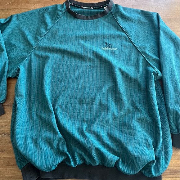 Slazenger Mens XXL Eagle Mountain Club Green PGA Pullover Windbreaker L/S - Picture 1 of 8